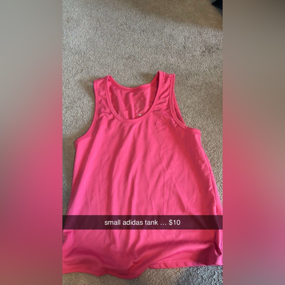Adidas Pink Sleeveless Tank Top